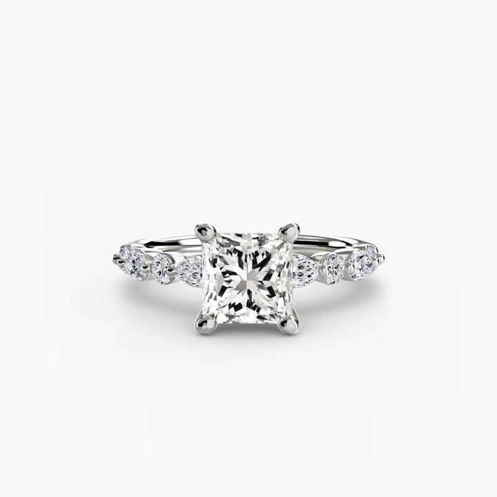 Solitaire With Eternity Pave 2 in setting by 18 KARATS
