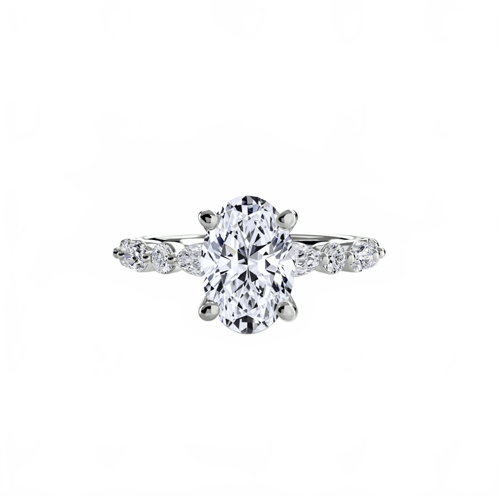 Solitaire With Eternity Pave 2 in setting by 18 KARATS