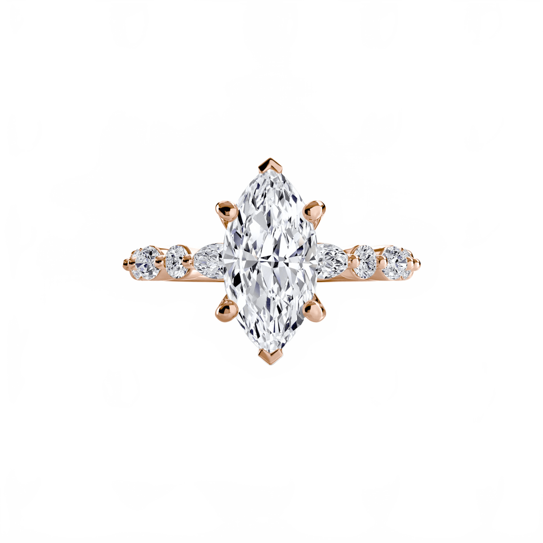 Solitaire With Eternity Pave 2 in setting by 18 KARATS