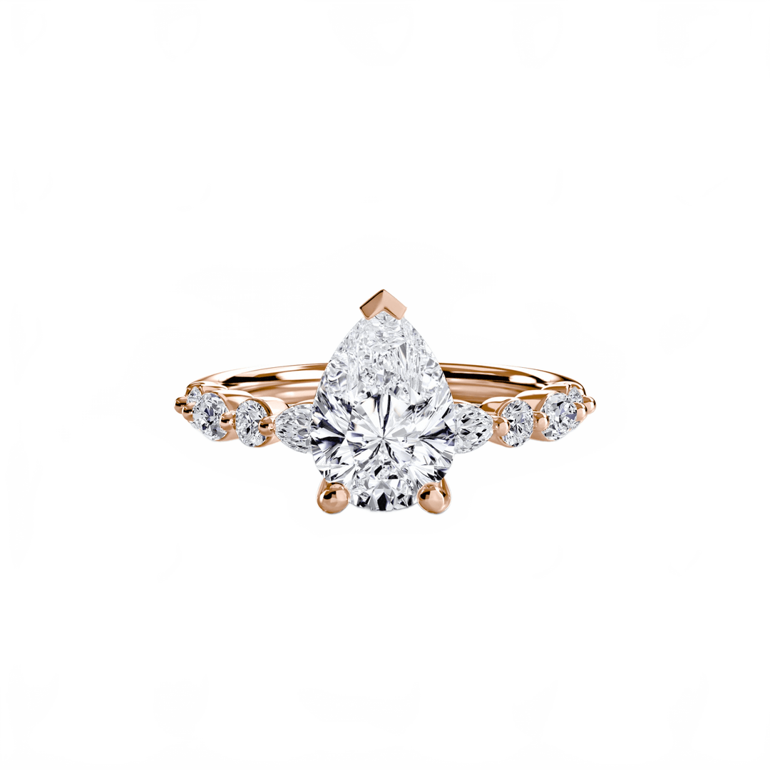 Solitaire With Eternity Pave 2 in setting by 18 KARATS