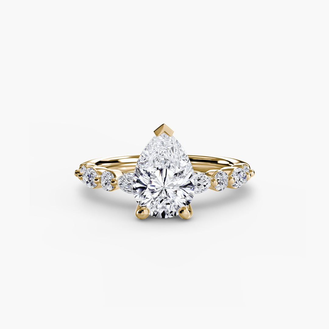Solitaire With Eternity Pave 2 in setting by 18 KARATS