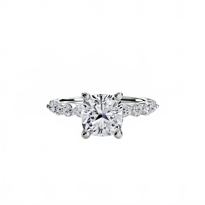 Solitaire With Eternity Pave 2 in setting by 18 KARATS