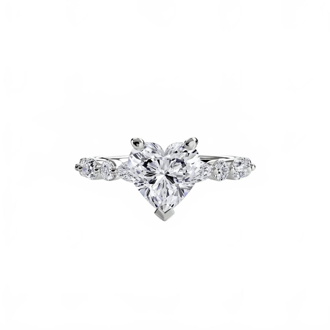 Solitaire With Eternity Pave 2 in setting by 18 KARATS