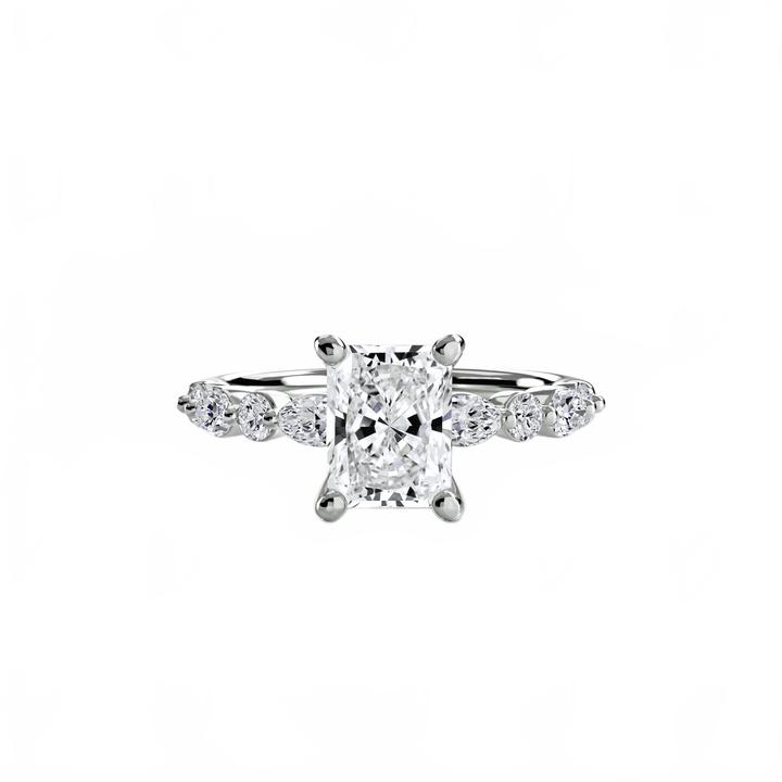 Solitaire With Eternity Pave 2 in setting by 18 KARATS