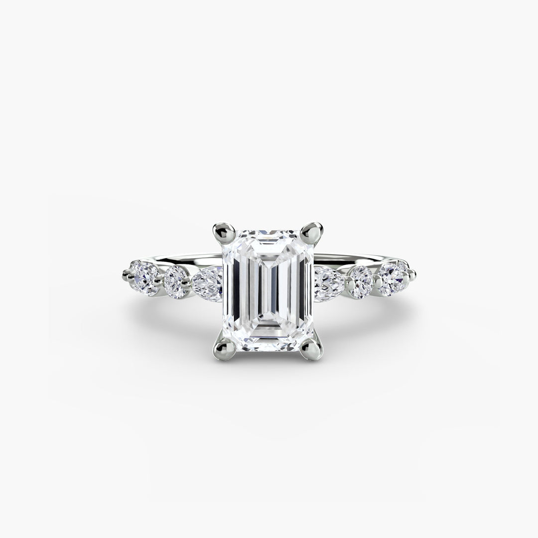 Solitaire With Eternity Pave 2 in setting by 18 KARATS