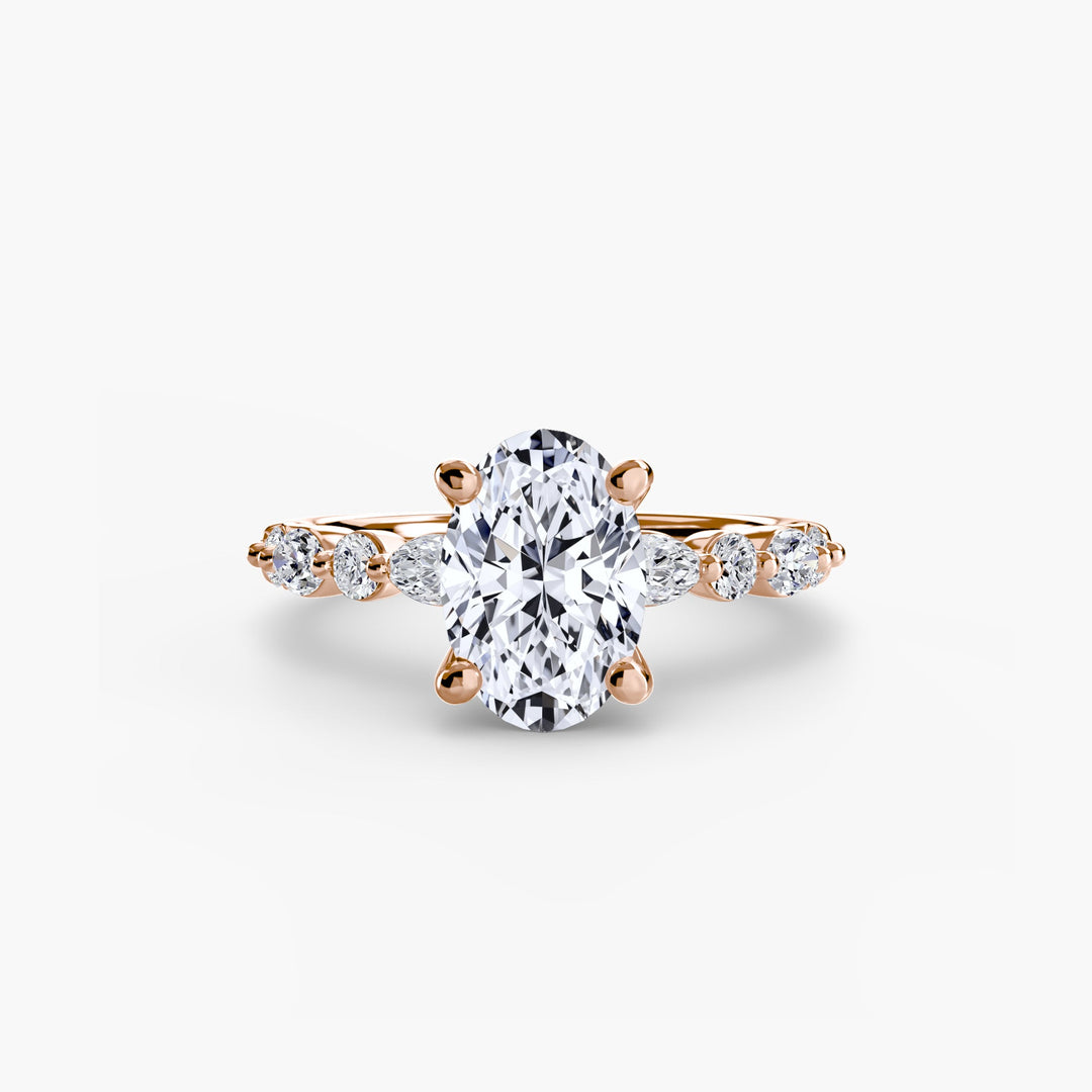 Solitaire With Eternity Pave 2 in setting by 18 KARATS