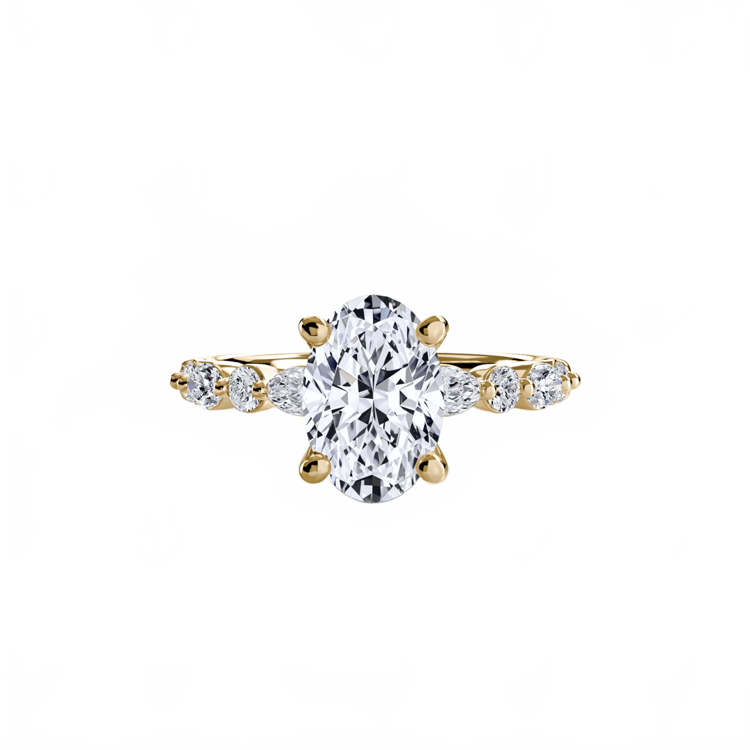 Solitaire With Eternity Pave 2 in setting by 18 KARATS