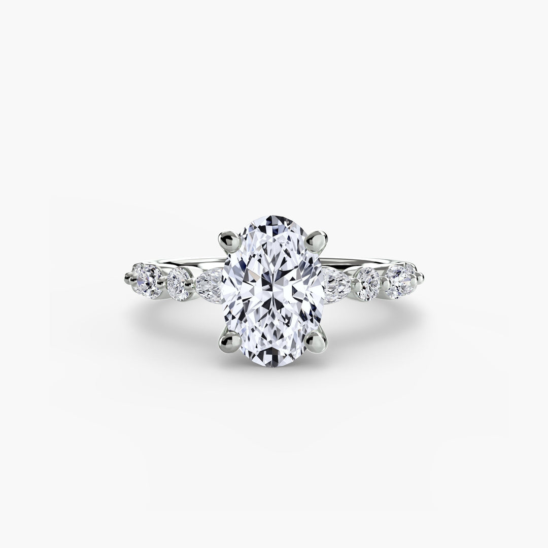 Solitaire With Eternity Pave 2 in setting by 18 KARATS