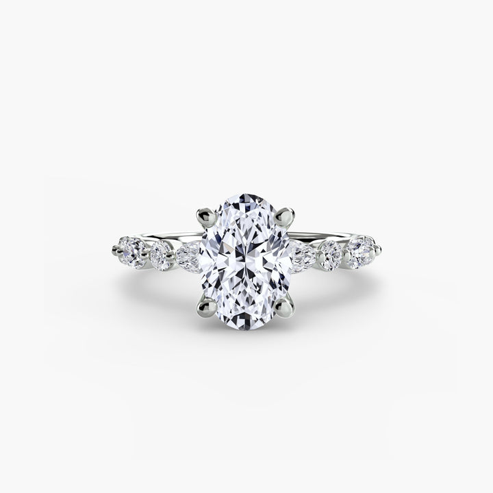 Solitaire With Eternity Pave 2 in setting by 18 KARATS