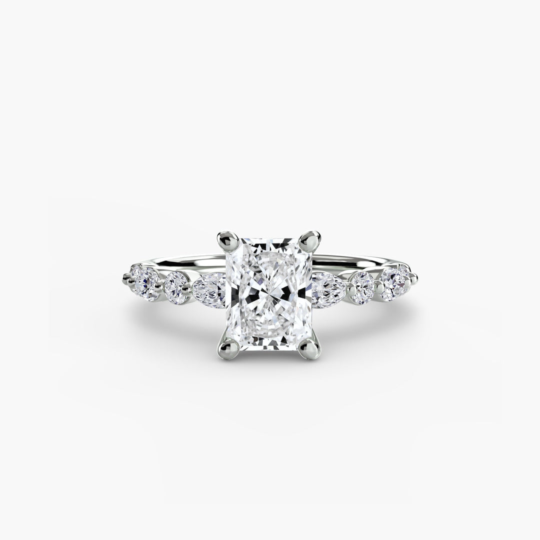 Solitaire With Eternity Pave 2 in setting by 18 KARATS