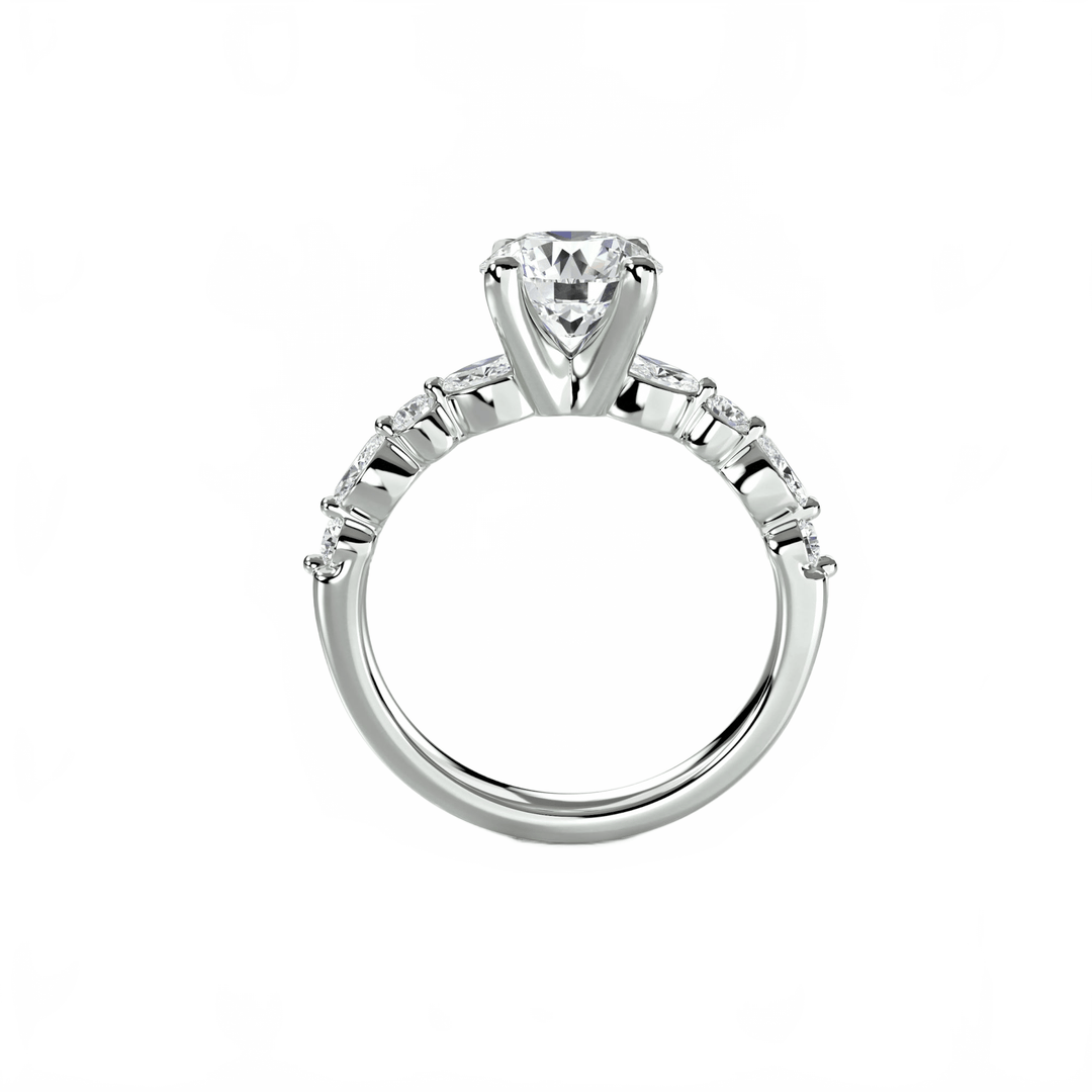 Solitaire With Eternity Pave 2 in setting by 18 KARATS
