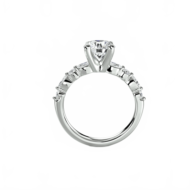 Solitaire With Eternity Pave 2 in setting by 18 KARATS