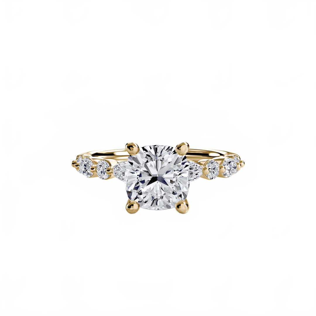 Solitaire With Eternity Pave 2 in setting by 18 KARATS