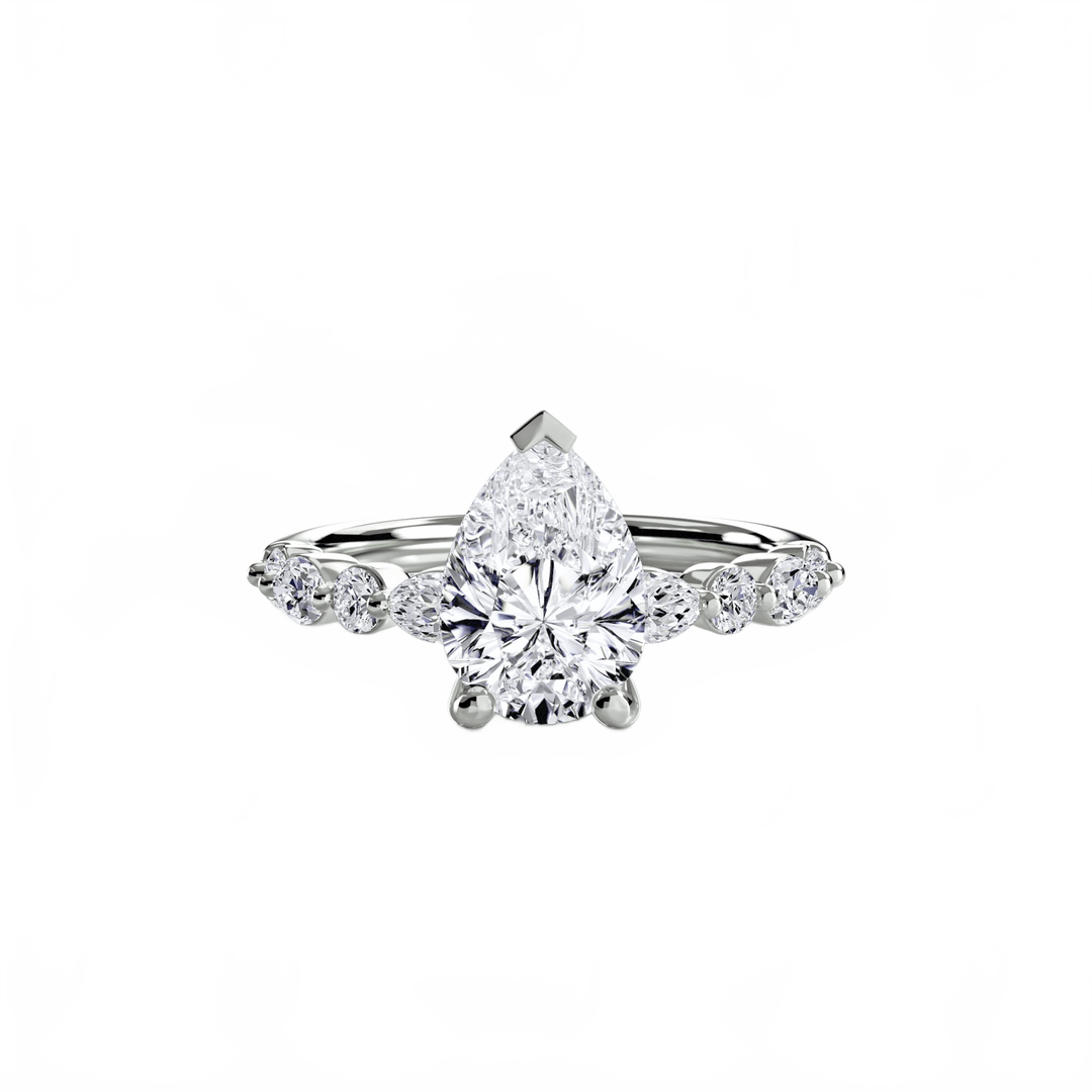Solitaire With Eternity Pave 2 in setting by 18 KARATS