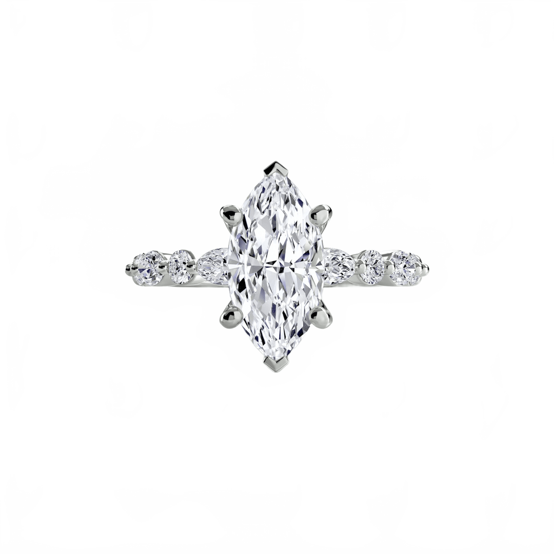 Solitaire With Eternity Pave 2 in setting by 18 KARATS