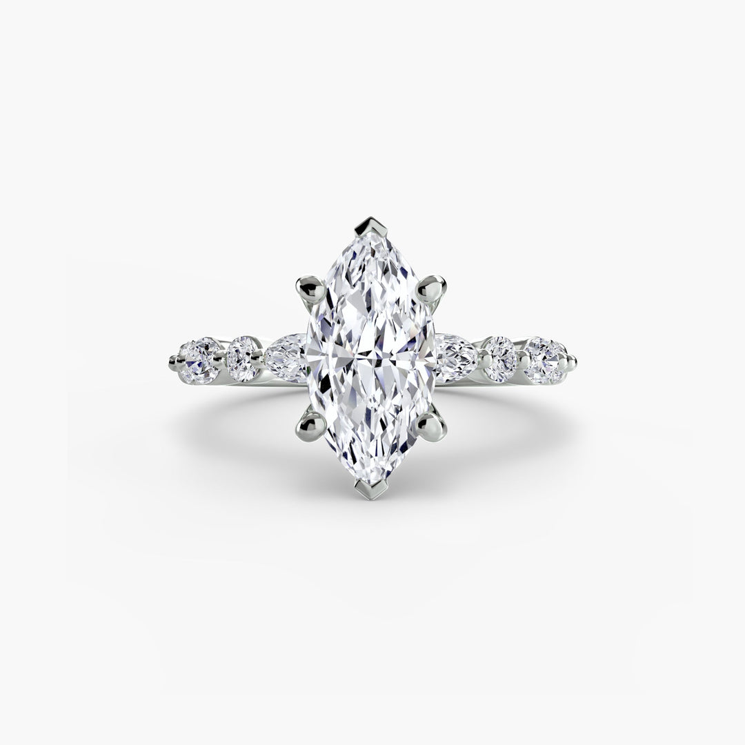 Solitaire With Eternity Pave 2 in setting by 18 KARATS