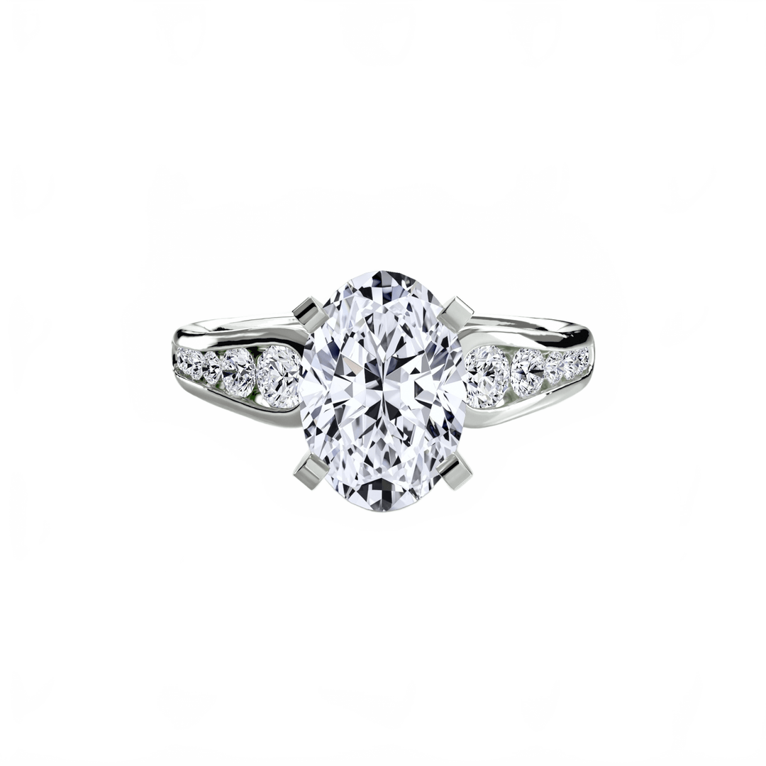 Solitaire With Pave 2 in setting by 18 KARATS