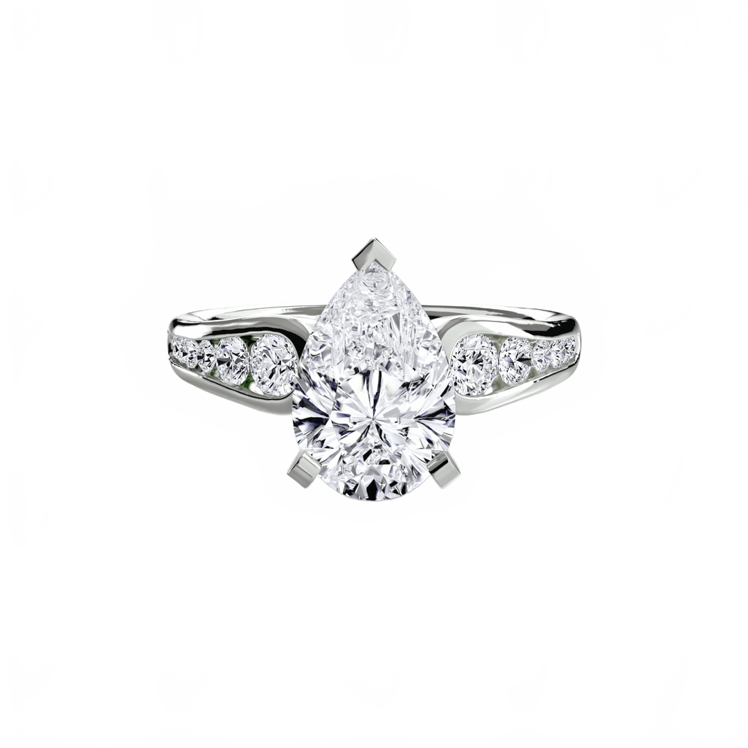 Solitaire With Pave 2 in setting by 18 KARATS