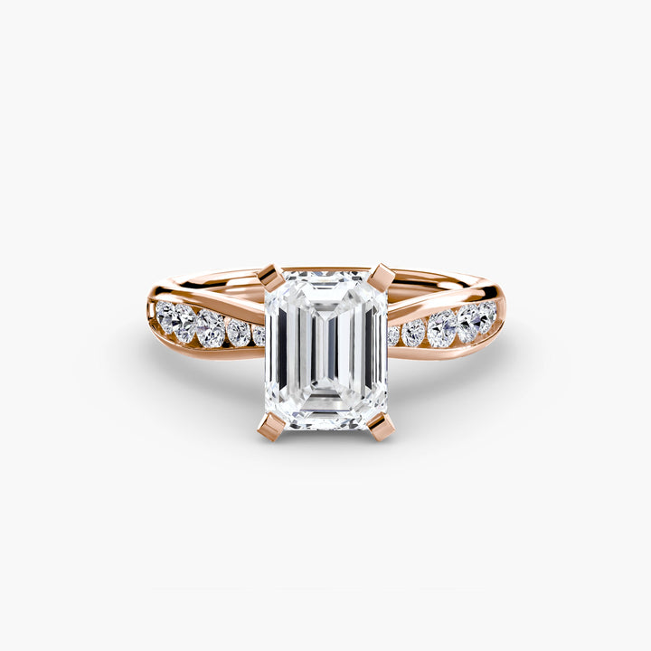 Solitaire With Pave 3 in setting by 18 KARATS