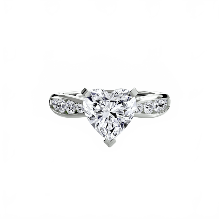 Solitaire With Pave 3 in setting by 18 KARATS