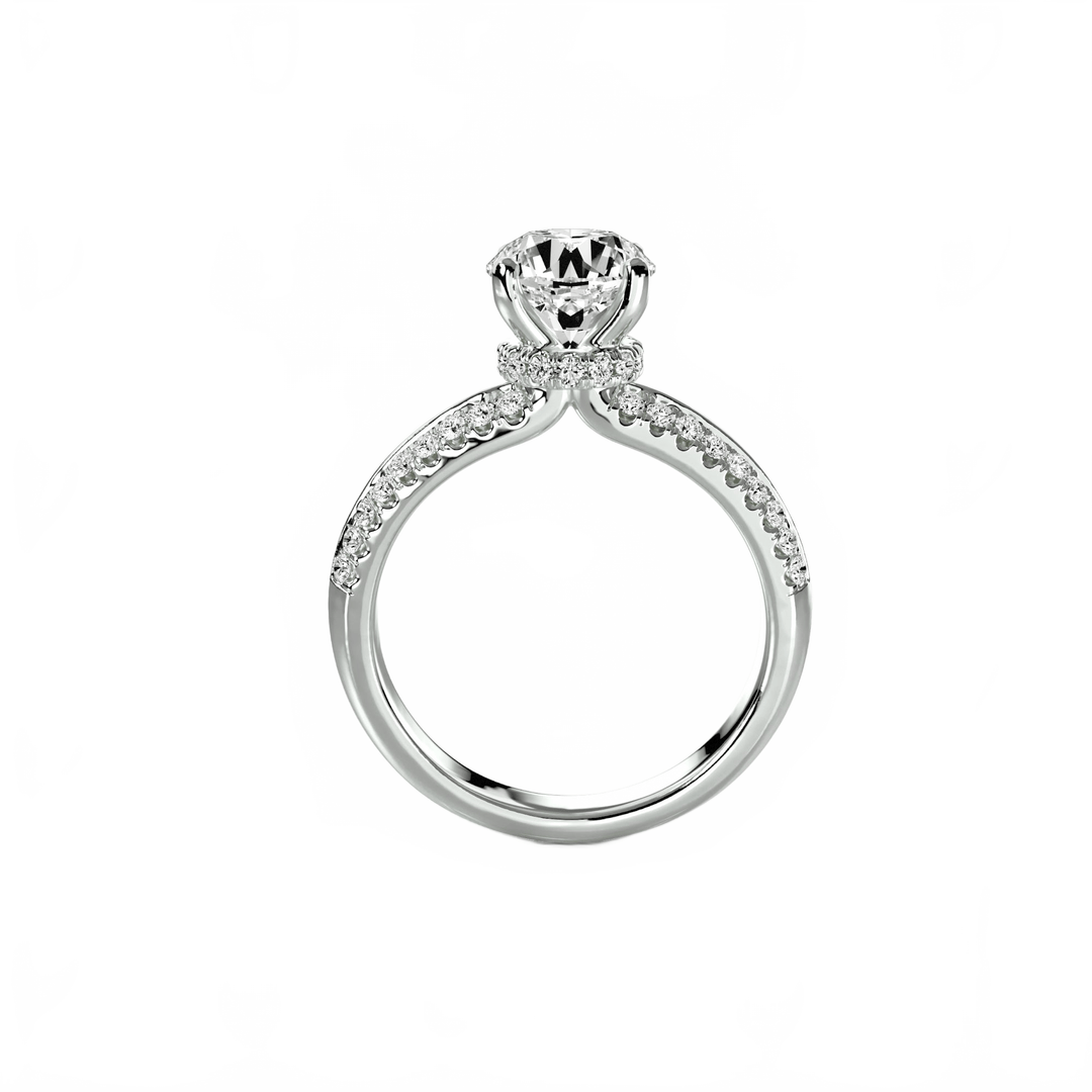 Solitaire With Pave in setting by 18 KARATS