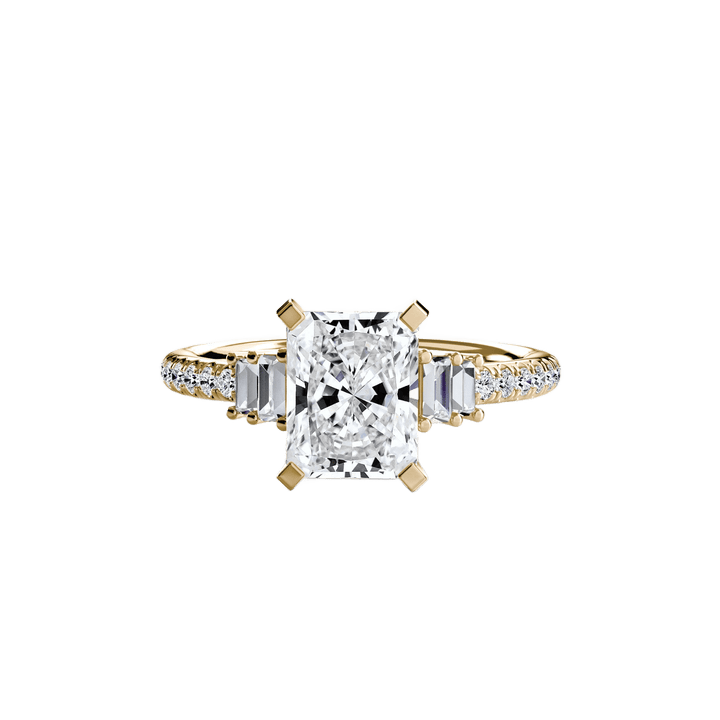 Solitaire with Pave 4 in setting by 18 KARATS