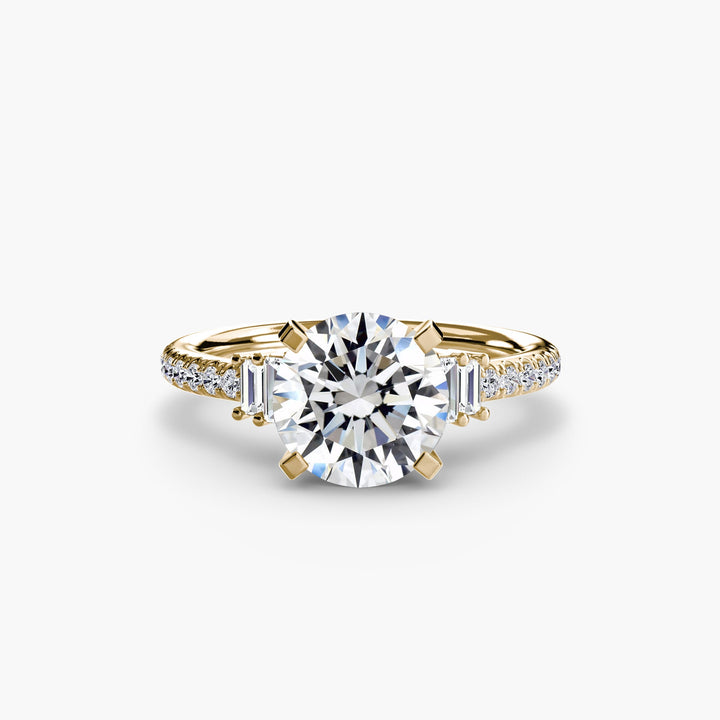 Solitaire with Pave 4 in setting by 18 KARATS