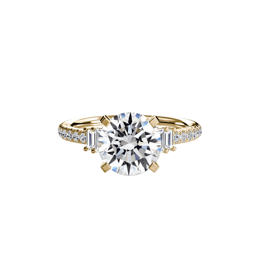 Solitaire with Pave 4 in setting by 18 KARATS