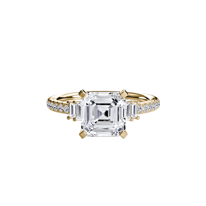 Solitaire with Pave 4 in setting by 18 KARATS