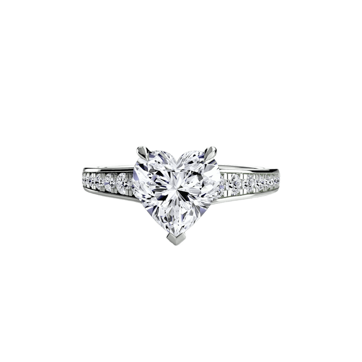 Solitaire With Pave 7 in setting by 18 KARATS