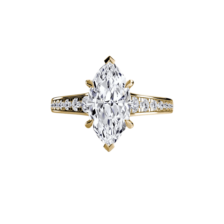 Solitaire With Pave 7 in setting by 18 KARATS