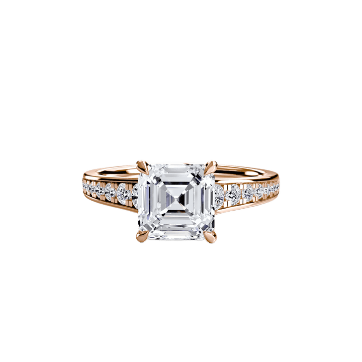 Solitaire With Pave 7 in setting by 18 KARATS