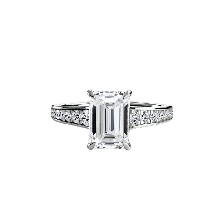 Solitaire With Pave 7 in setting by 18 KARATS