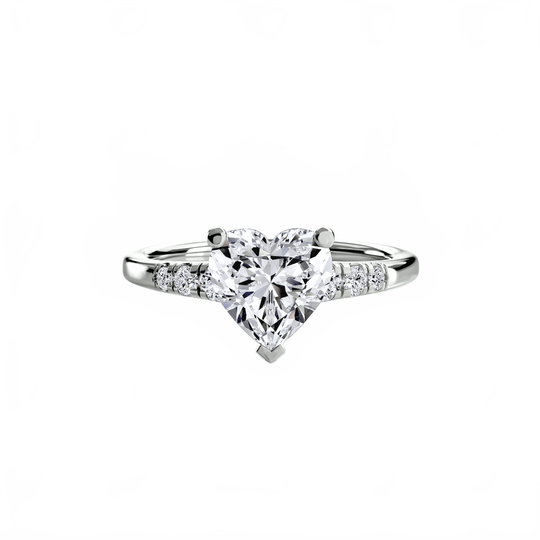 Solitaire With Shoulder Accents in setting by 18 KARATS
