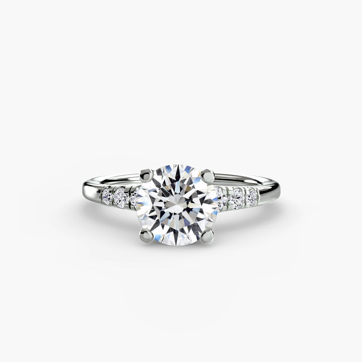 Solitaire With Shoulder Accents in setting by 18 KARATS