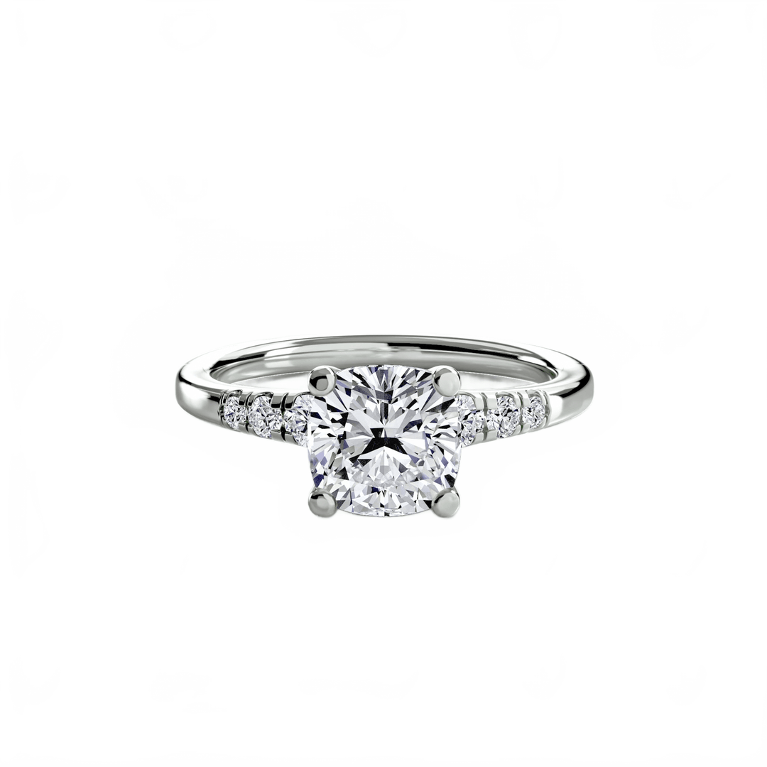 Solitaire With Shoulder Accents in setting by 18 KARATS