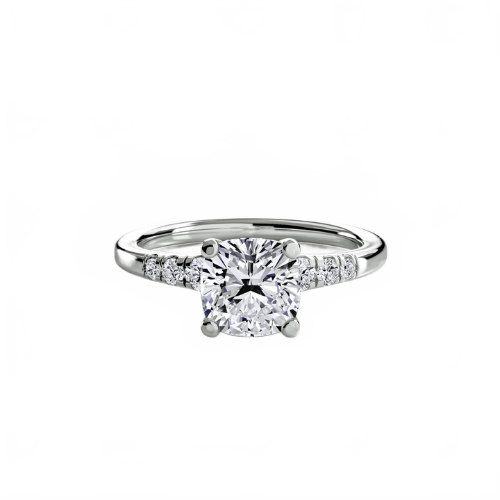 Solitaire With Shoulder Accents in setting by 18 KARATS