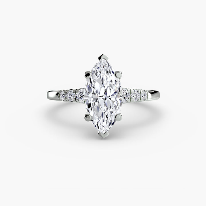 Solitaire With Shoulder Accents in setting by 18 KARATS