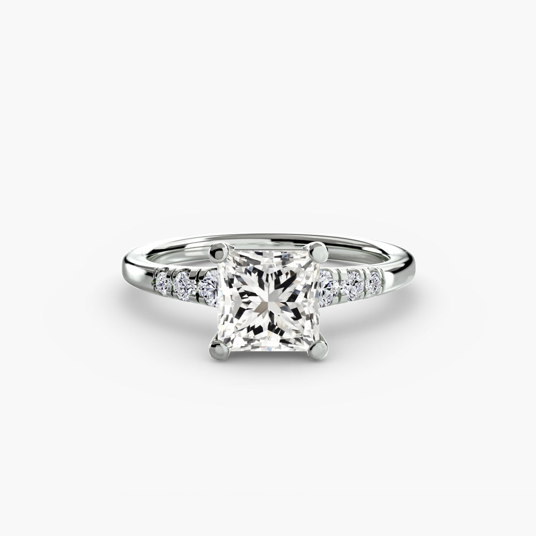 Solitaire With Shoulder Accents in setting by 18 KARATS