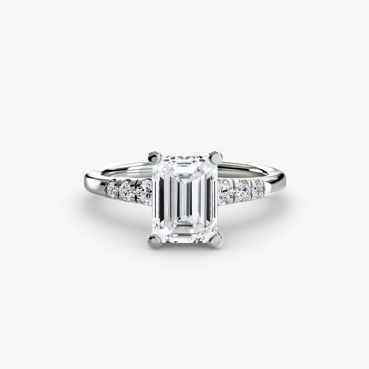 Solitaire With Shoulder Accents in setting by 18 KARATS