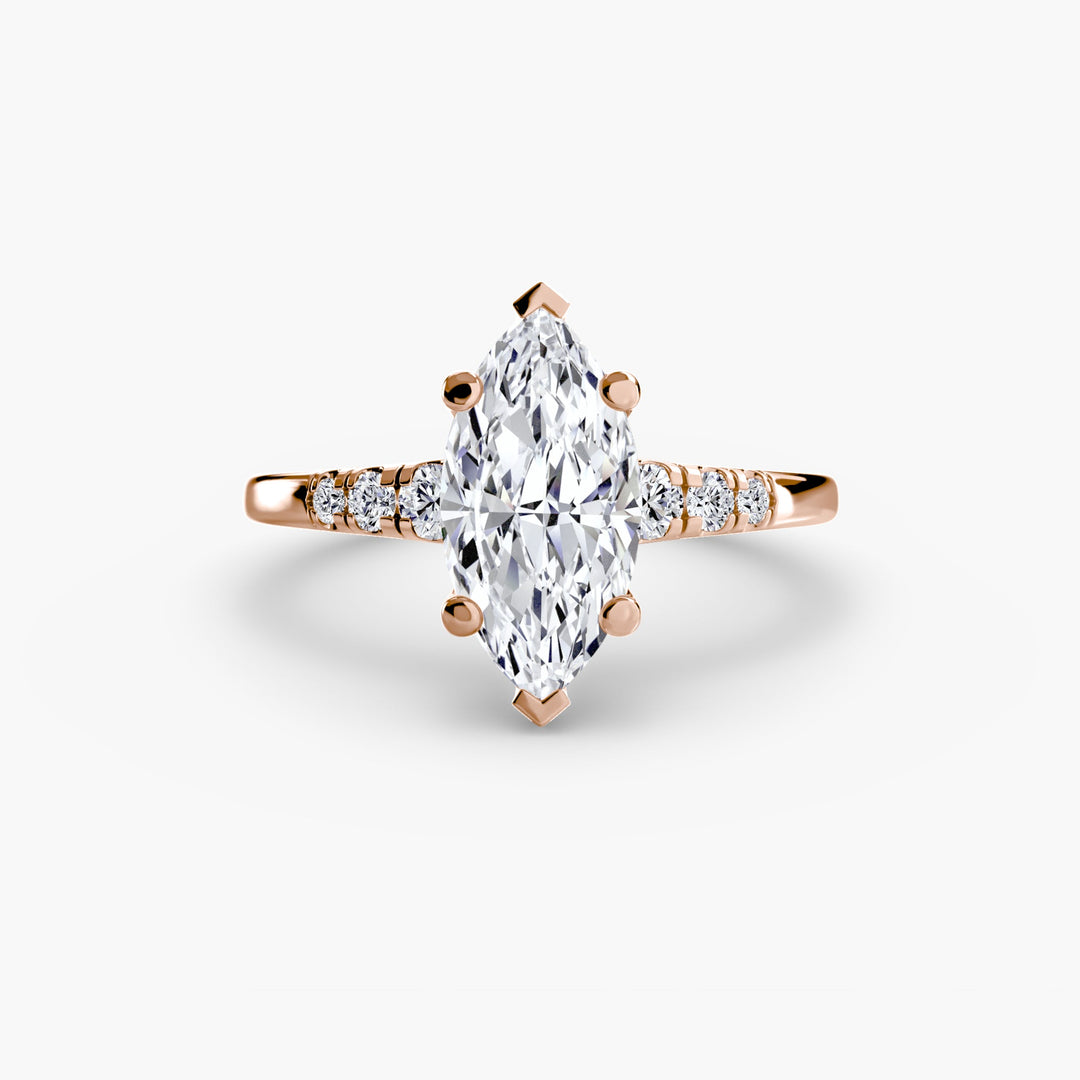 Solitaire With Shoulder Accents in setting by 18 KARATS