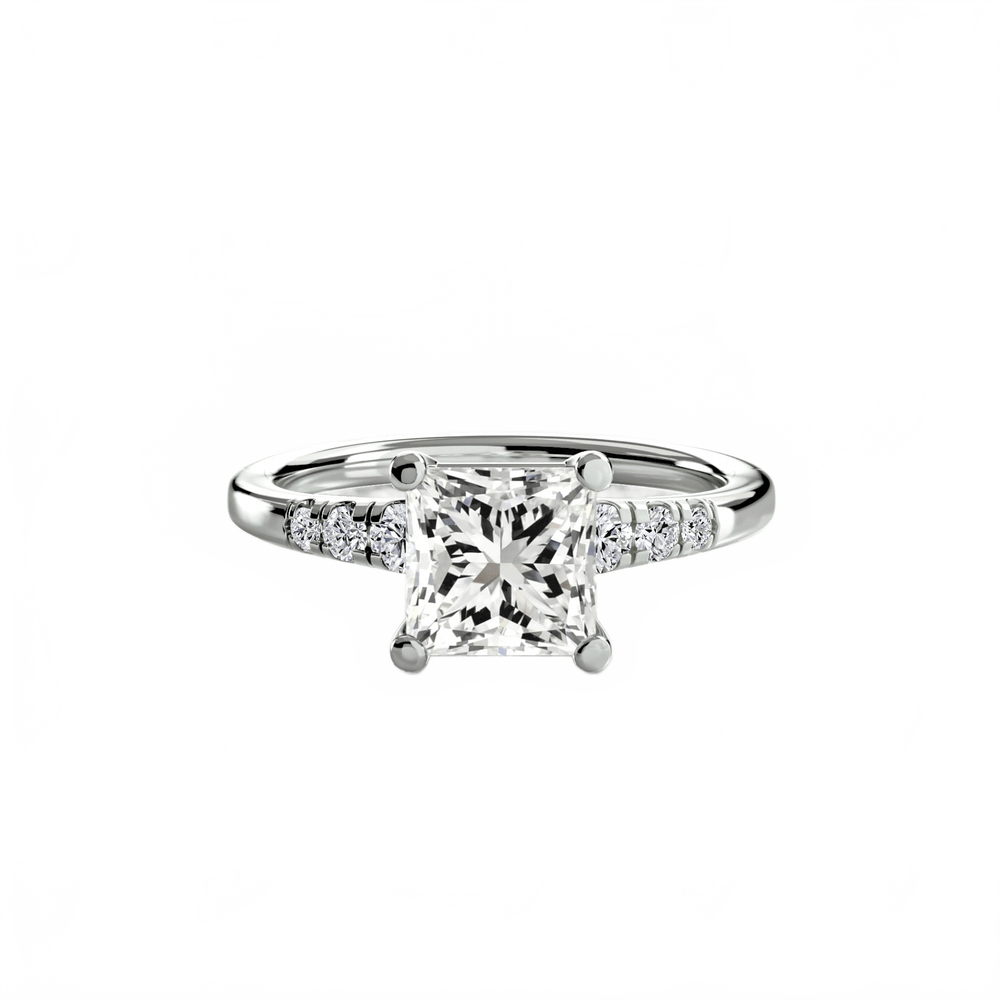 Solitaire With Shoulder Accents in setting by 18 KARATS