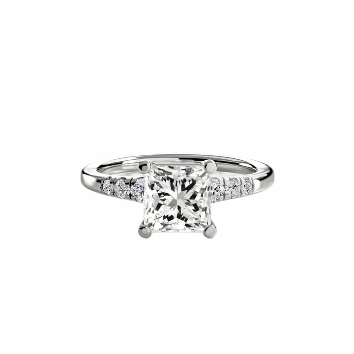 Solitaire With Shoulder Accents in setting by 18 KARATS