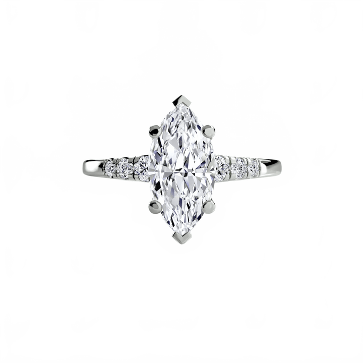 Solitaire With Shoulder Accents in setting by 18 KARATS
