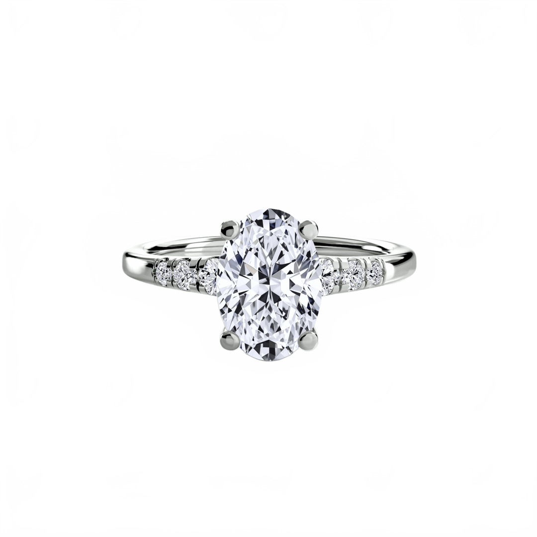 Solitaire With Shoulder Accents in setting by 18 KARATS