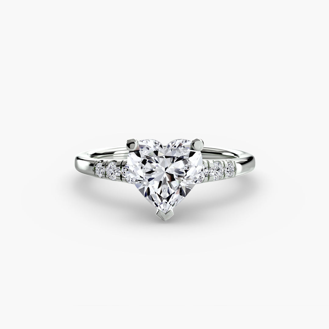 Solitaire With Shoulder Accents in setting by 18 KARATS