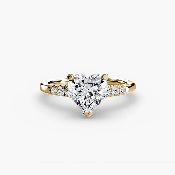 Solitaire With Shoulder Accents in setting by 18 KARATS