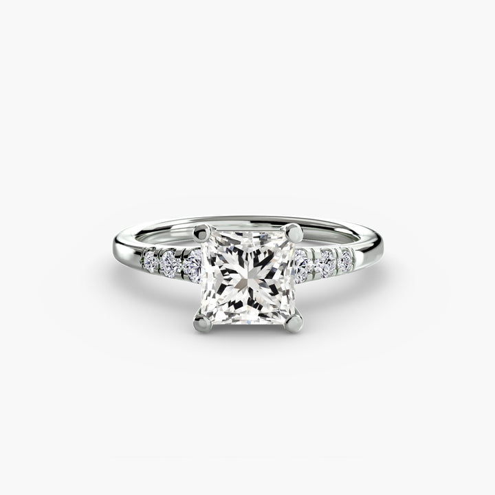 Solitaire With Shoulder Accents in setting by 18 KARATS