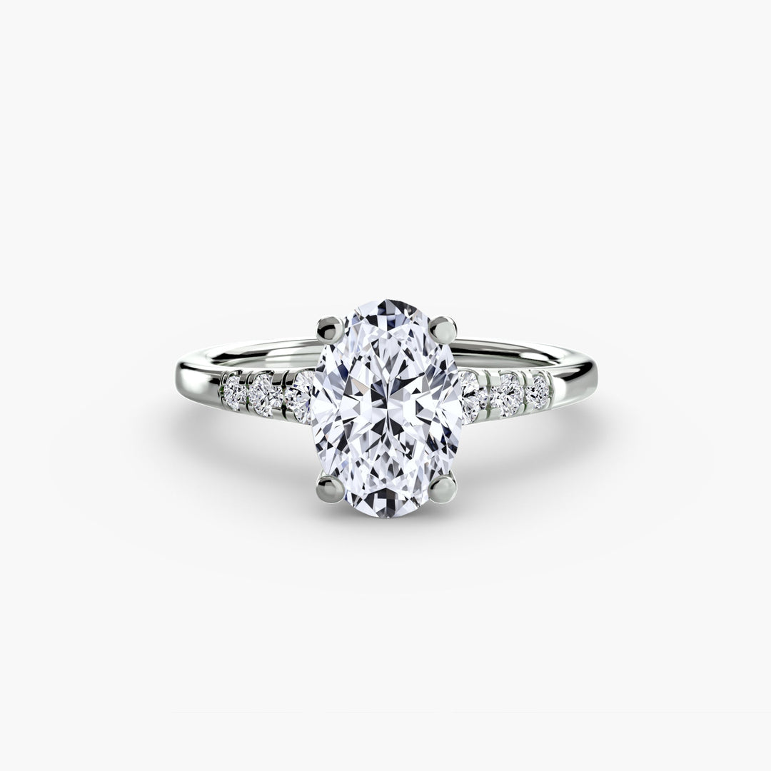 Solitaire With Shoulder Accents in setting by 18 KARATS