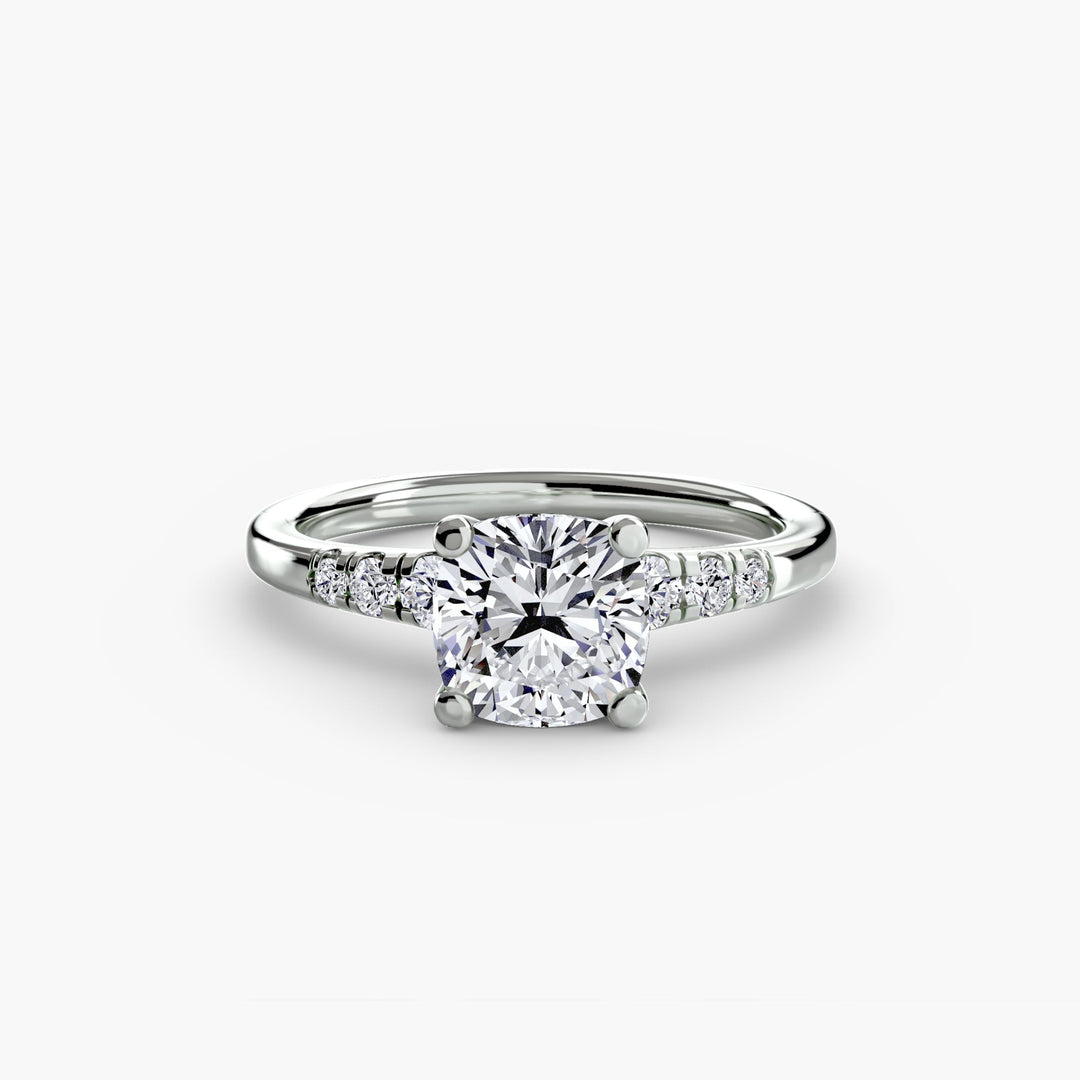 Solitaire With Shoulder Accents in setting by 18 KARATS
